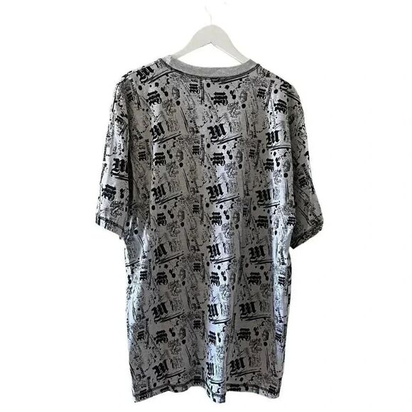 Makaveli  Gray Black Graphic Crewneck Short Sleeves Men’s T-Shirt SZ XL #1218 - Picture 7 of 16